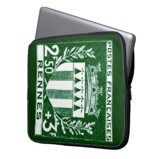 Vintage Coat of Arms Rennes, France Laptop Sleeve