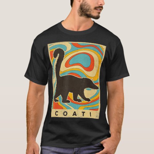 Vintage Coati Lover Animal Retro Style T_Shirt