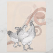 Vintage Cochin Chickens (Front)