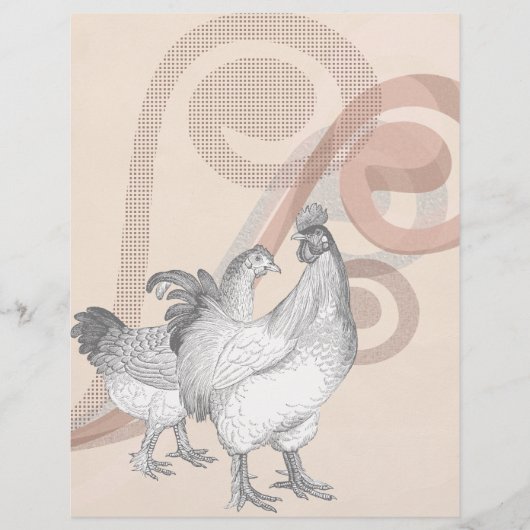 Vintage Cochin Chickens (Front)