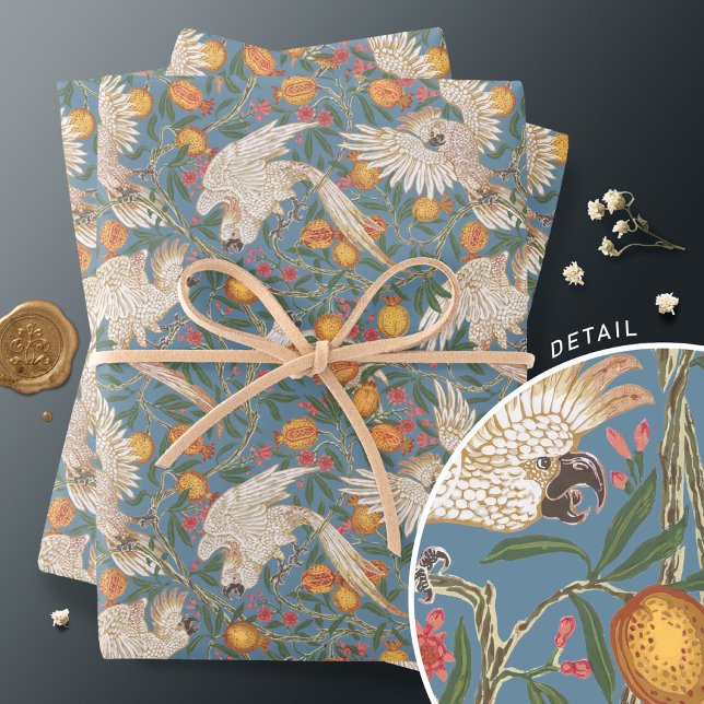 Vintage Cockatoo Garden Wrapping Paper Sheets (Creator Uploaded)