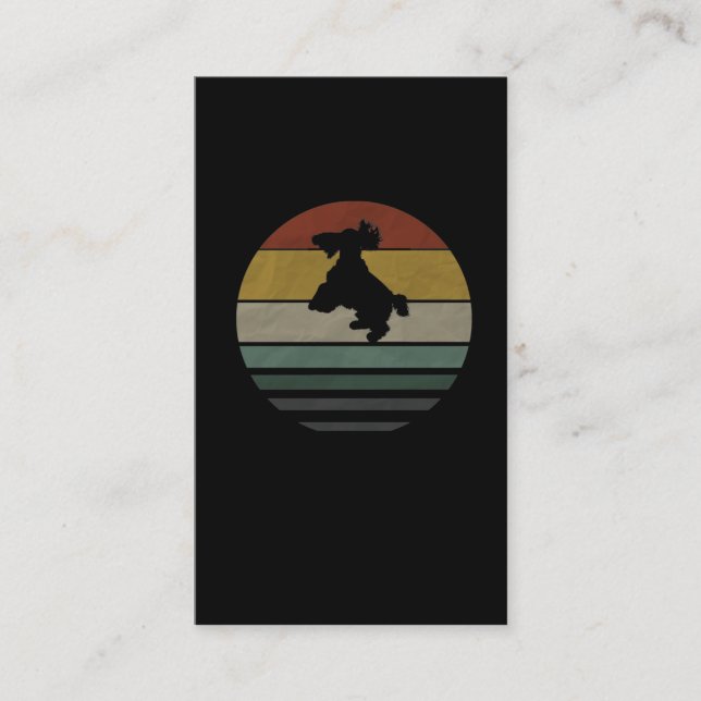 Vintage Cocker spaniel Dog Retro Puppy Business Card (Front)