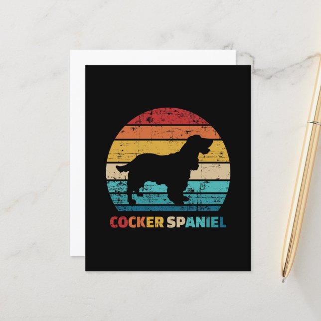 Vintage Cocker Spaniel | Gift Cocker Spaniel Lover (Front/Back In Situ)