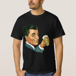 Vintage Cocktails Beverages, Man Drinking Drinks T-Shirt