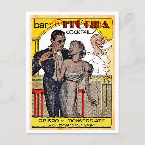 Vintage Cocktails booklet from Cuba Postcard