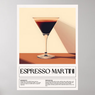 Vintage Cocktails: Espresso Martini Poster
