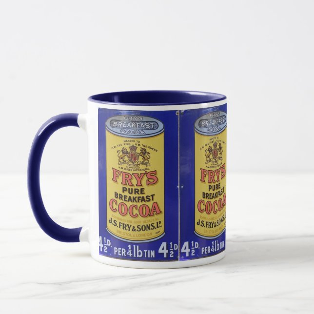 Vintage Cocoa Ad Hot Chocolate Mug (Left)