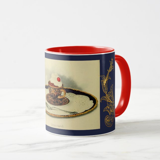 Vintage cocoa chintz cup sauce elegant hot chocola (Front Right)