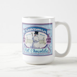 Vintage Cocoa Label Snowman Tea or Coffee Mug