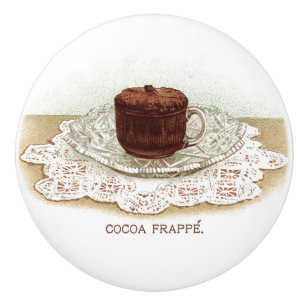Vintage cocoa victorian hot chocolate elegant cup ceramic knob