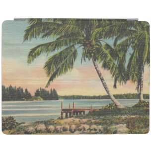 Vintage Coconut Palms Tropical Breeze Sunset iPad Smart Cover
