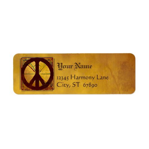 Vintage Codex Custom  Peace Sign Address Labels