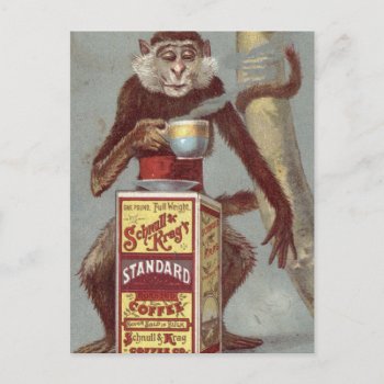 Vintage Coffee Ad Postcard by FineArtists at Zazzle
