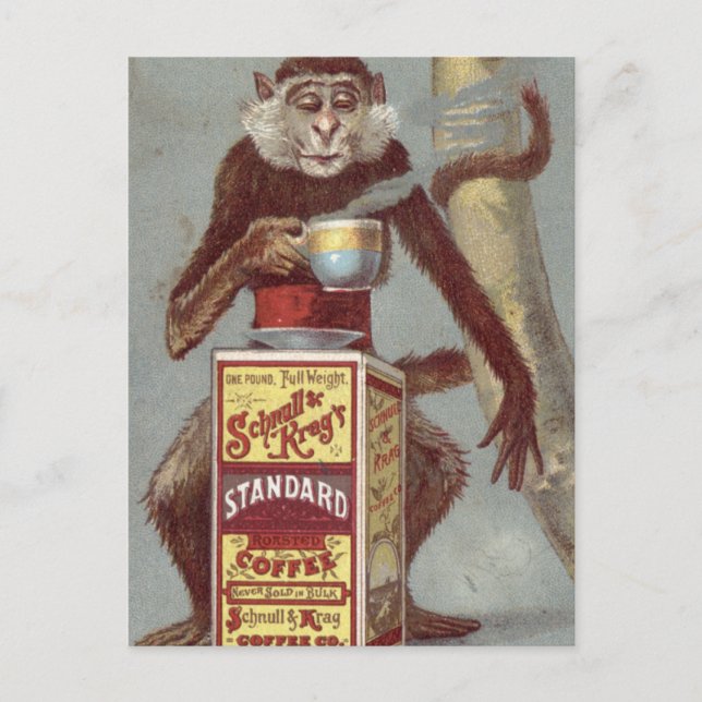 Vintage Coffee Ad Postcard (Front)