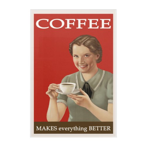 Vintage Coffee Advertisement Acrylic Print