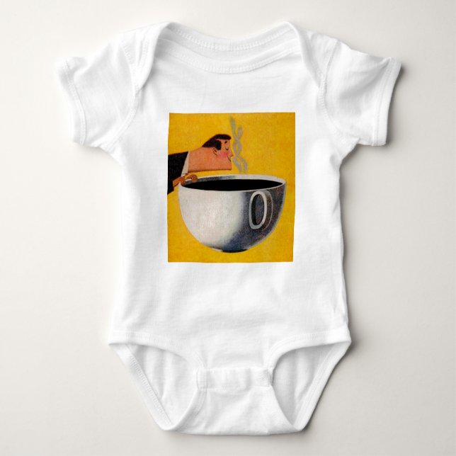 Vintage Coffee Advertisement Baby Bodysuit (Front)