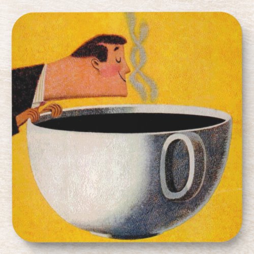 Vintage Coffee Advertisement Beverage Coaster