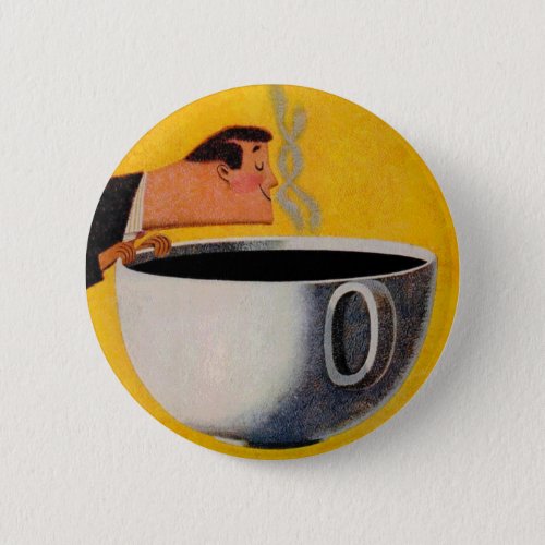 Vintage Coffee Advertisement Pinback Button