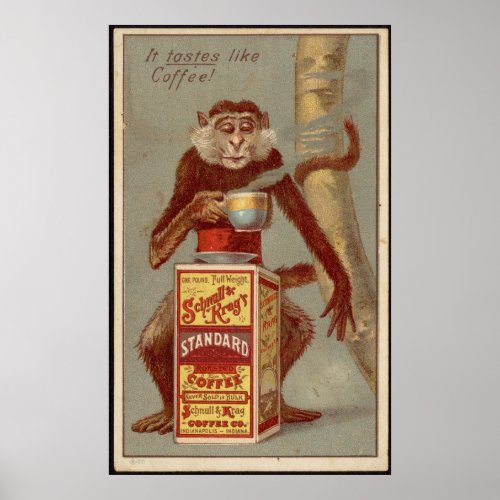 Vintage Coffee Advertisement Poster