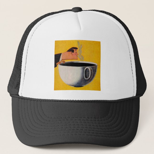 Vintage Coffee Advertisement Trucker Hat (Front)