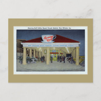 Vintage coffee bar New Orleans LA Postcard