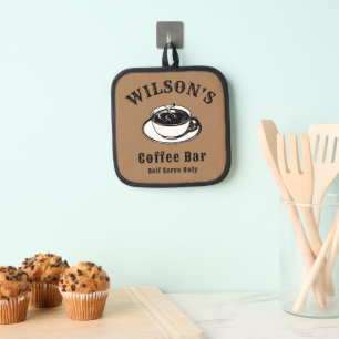 Vintage Coffee Bar Template Pot Holder