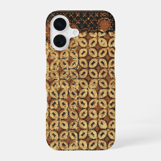 Vintage Coffee Bean Geometric Batik Pattern Iphone Case (Back)