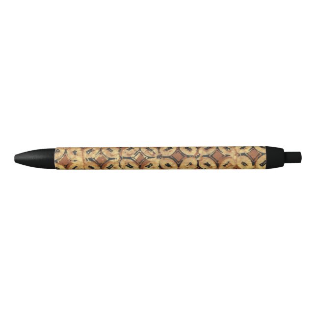 Vintage Coffee Bean Geometric Batik Pattern Pen (Front)