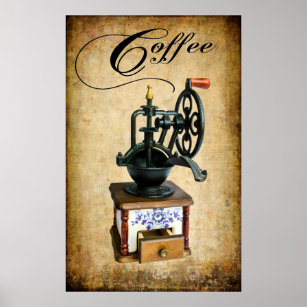 Antique Coffee Pots and Grinders Poster