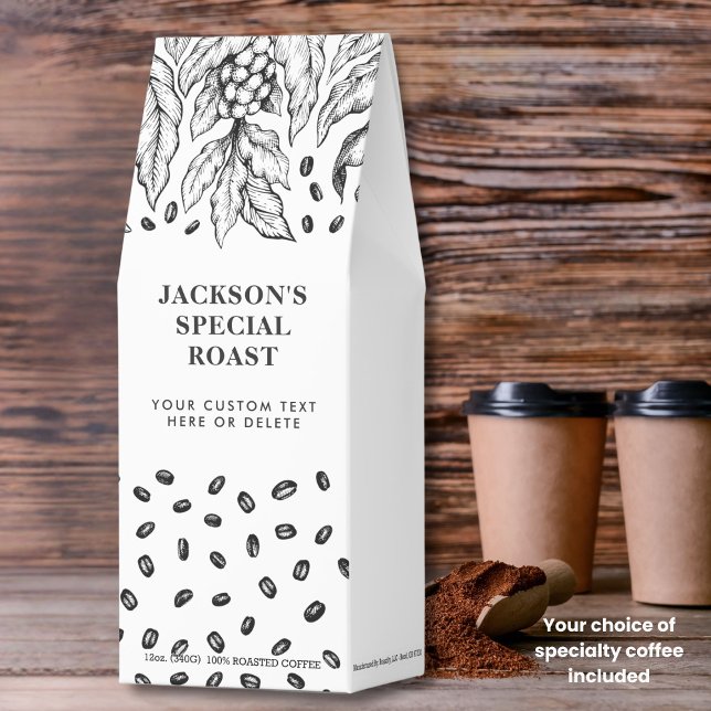 Vintage Coffee Beans and Botanicals Design Custom  (Creator Uploaded)