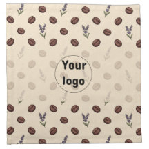 Vintage Coffee Beans and Lavender Seamless Pattern