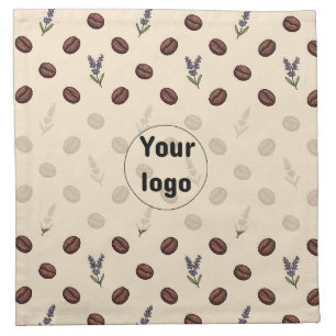 Vintage Coffee Beans and Lavender Seamless Pattern Cloth Napkin