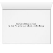 Vintage - Coffee Break at Work, Cards (Inside Horizontal (Bottom))