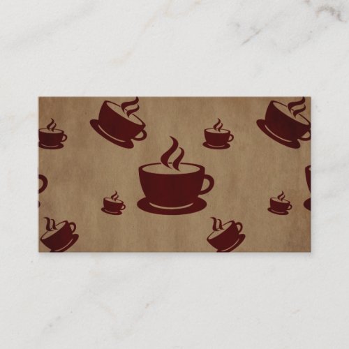 Vintage Coffee Cup Wonderland Business Cards