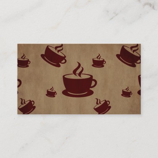 Customizable Vintage Coffee Cup Wonderland Business Cards