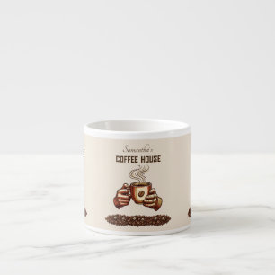 Vintage Coffee Cup Custom Cafe Brand
