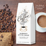 Vintage Coffee Design for Coffee Lover, Custom<br><div class="desc">The perfect custom gift for a coffee lover. This coffee box features a vintage coffee cup design with 2 lines of custom text. Then choose the coffee for the inside - dark, medium or light roast coffee - choose between the blends - and ground or whole beans. A truly unique...</div>