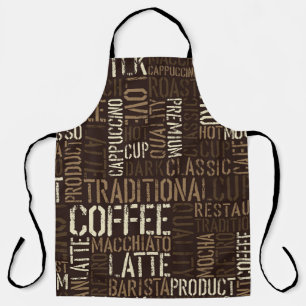 Vintage Coffee Experience Seamless Pattern Apron