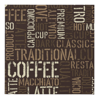 Vintage Coffee Experience Seamless Pattern Faux Canvas Print