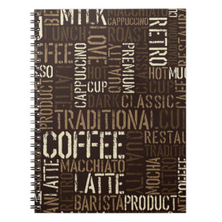 Vintage Coffee Experience Seamless Pattern Notebook