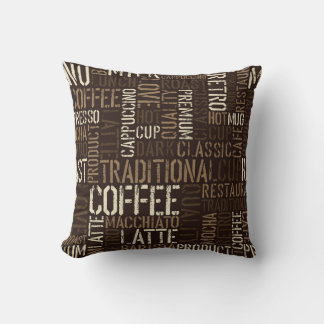 Vintage Coffee Experience Seamless Pattern Throw Pillow