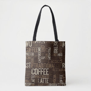 Vintage Coffee Experience Seamless Pattern Tote Bag