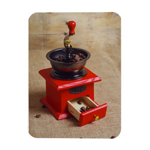 Vintage coffee grinder magnet