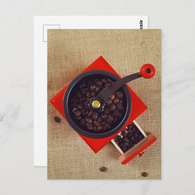 Vintage coffee grinder postcard (Front/Back)