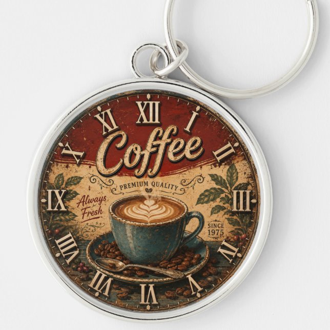 Vintage Coffee  Keychain (Front)