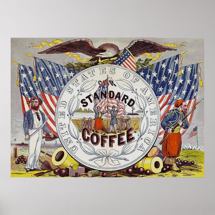 Vintage Coffee Label ~1862. Poster