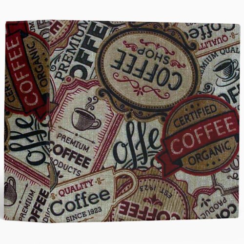 Vintage Coffee Labels Binder