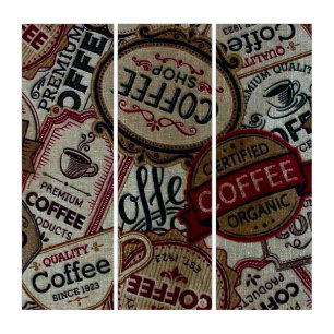 Vintage Coffee Labels Wall Panels