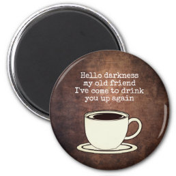 Vintage Coffee Lover Funny Quote Magnet