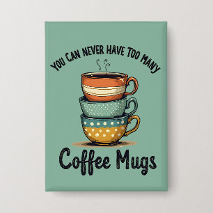 Vintage Coffee Lover Rustic Café Aesthetic Art Button